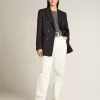 Optisch witte katoenen denim broek voor dames