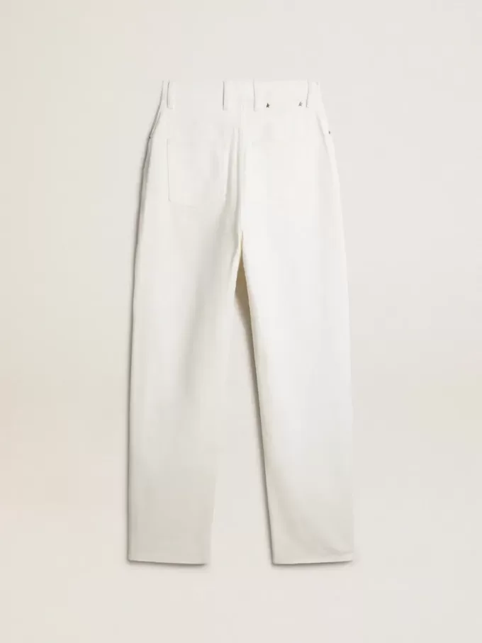 Optisch witte katoenen denim broek voor dames