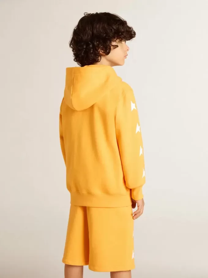 Oranje sweatshirt voor jongens met ritssluiting