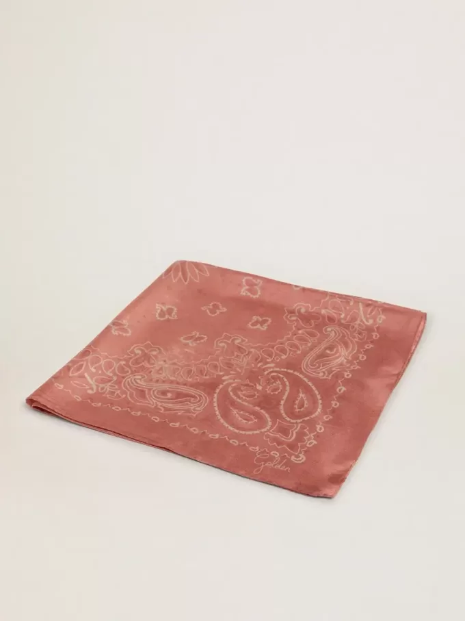 Ouderwetse roze sjaal met paisleyprint