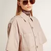 Oversized roze geverfd denim shirt voor dames