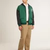 Oversized wit herenoverhemd met verticale strepen