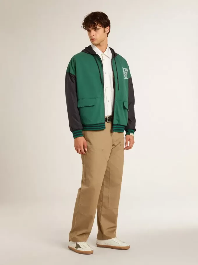 Oversized wit herenoverhemd met verticale strepen