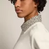 Papyrus wit Denise Star Collection sweatshirt met ritssluiting en kristallen kraag