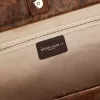 Pasadena-tas van gehamerd leer met luipaardprint en contrasterende zwarte handvatten