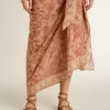Penelope platte sandalen voor dames in tabaksleer met suède zool