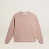 Poederroze sweatshirt met omgekeerd logo op de achterkant – Jersey Capsule