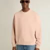 Poederroze sweatshirt met omgekeerd logo op de achterkant – Jersey Capsule