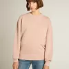 Poederroze sweatshirt met omgekeerd logo op de achterkant – Jersey Capsule