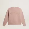 Poederroze sweatshirt met omgekeerd logo op de achterkant – Jersey Capsule