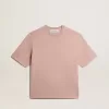 Poederroze T-shirt met omgekeerd logo op de achterkant – Jersey Capsule