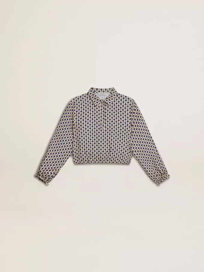 Polo voor meisjes met geometrische print