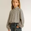 Polo voor meisjes met geometrische print