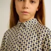 Polo voor meisjes met geometrische print