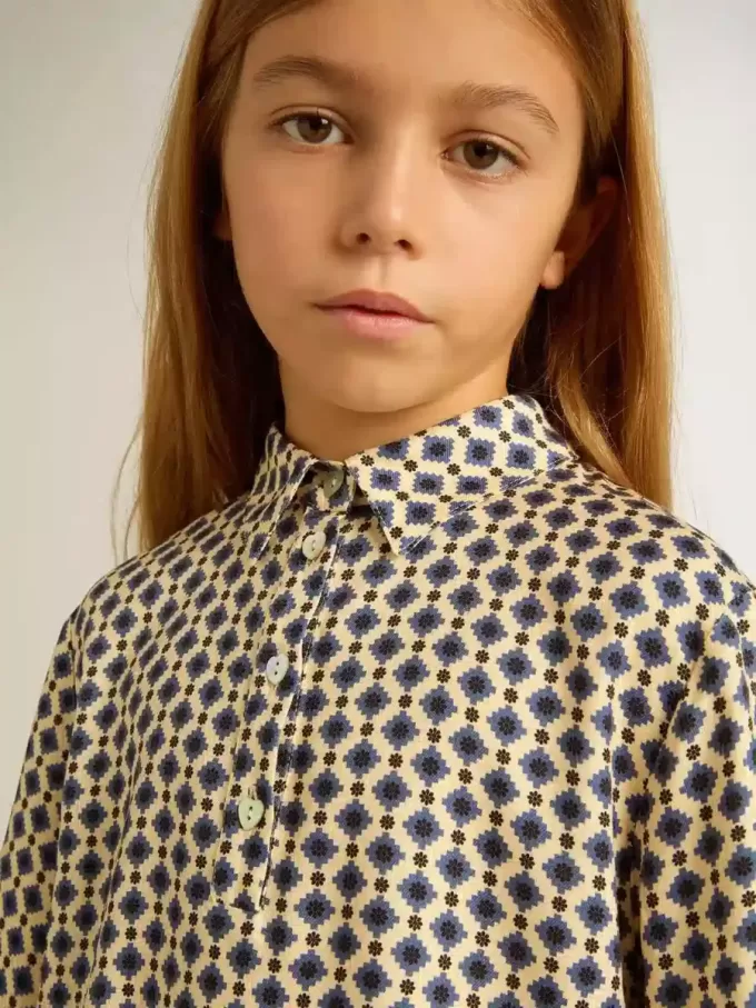 Polo voor meisjes met geometrische print