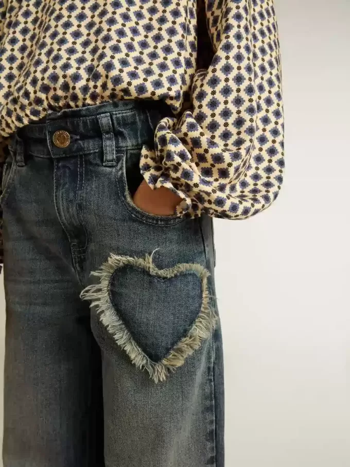 Polo voor meisjes met geometrische print