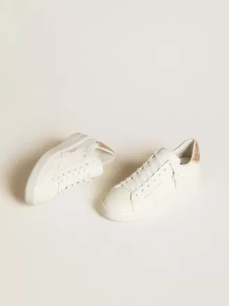 Purestar met leren ster en suède hielstuk met Swarovski-kristallen