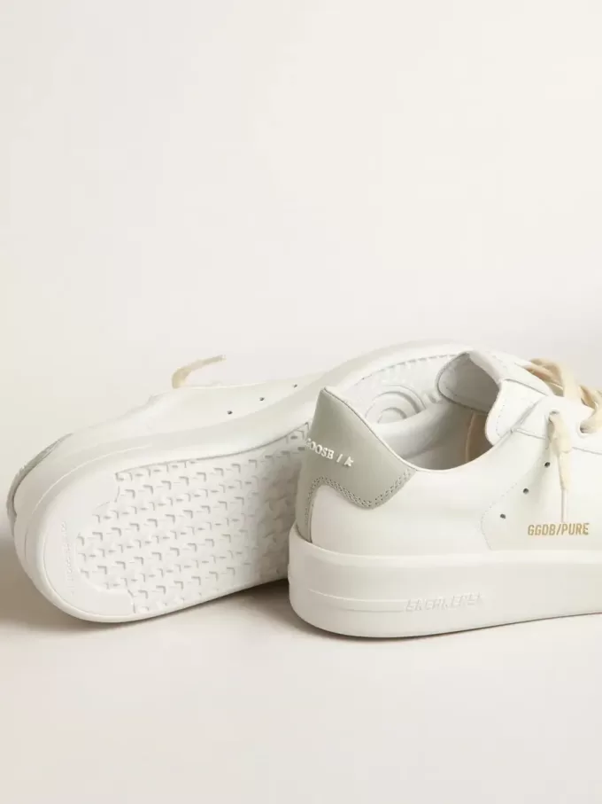 Purestar met witte ster en grijze leren hielband