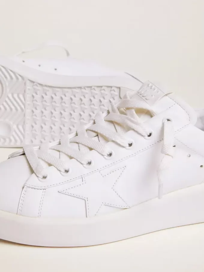 Purestar sneakers voor dames met glinsterende zilveren hielband