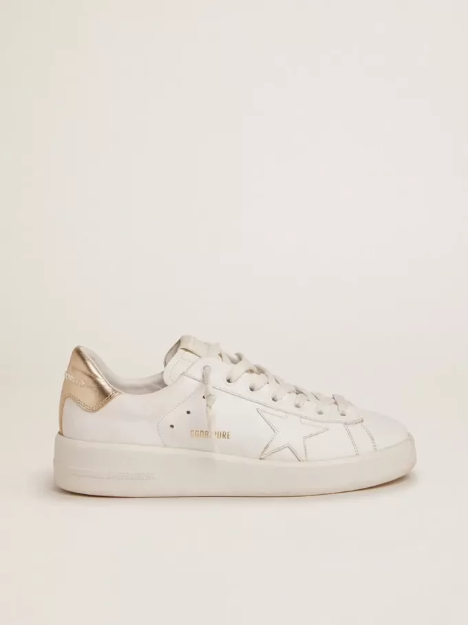 Purestar sneakers voor dames met goudkleurige hielband