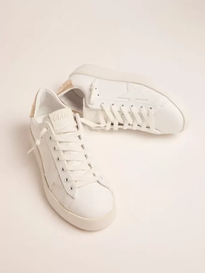 Purestar sneakers voor dames met goudkleurige hielband