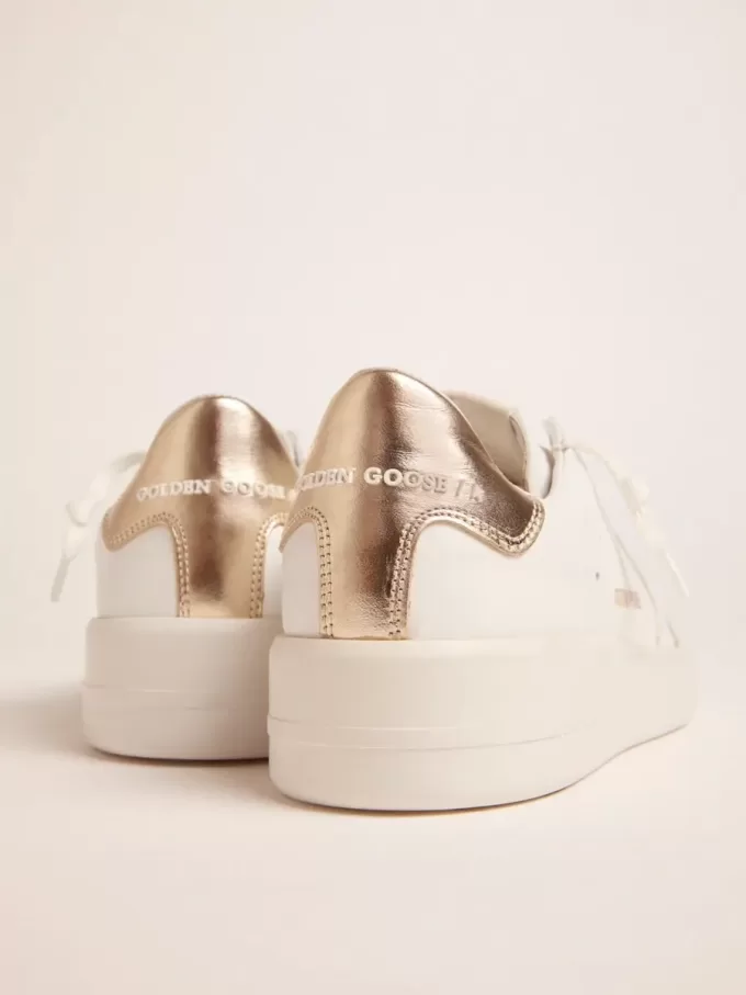 Purestar sneakers voor dames met goudkleurige hielband