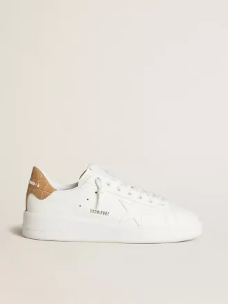 Purestar voor dames met leren ster en haklipje van leer met krokodillenprint