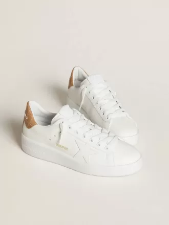 Purestar voor dames met leren ster en haklipje van leer met krokodillenprint