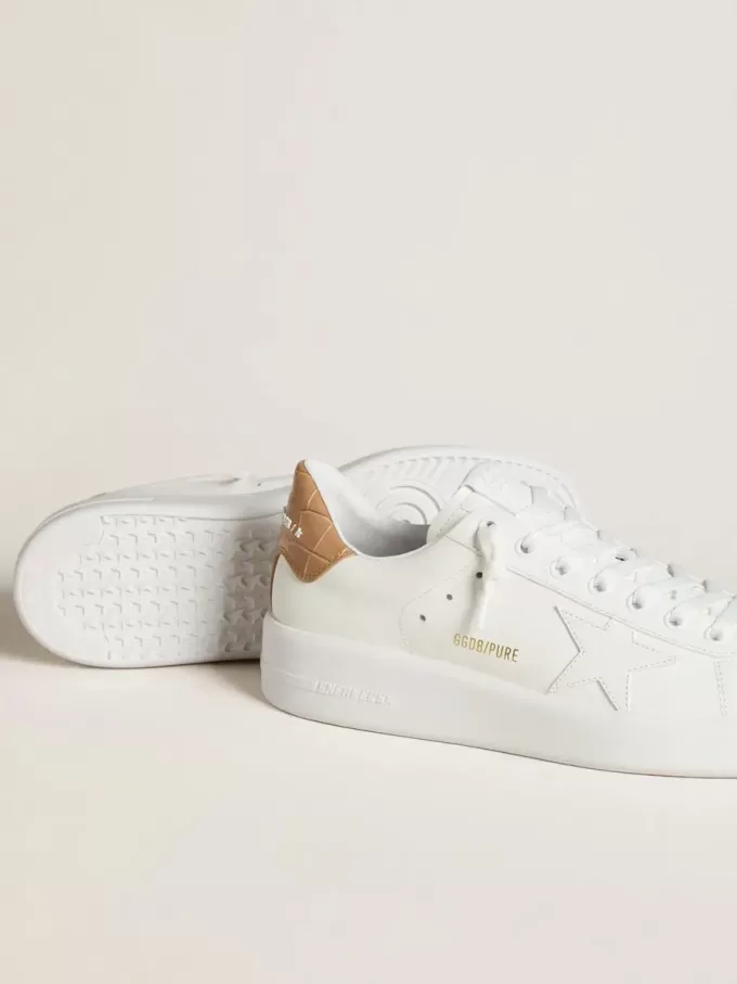 Purestar voor dames met leren ster en haklipje van leer met krokodillenprint