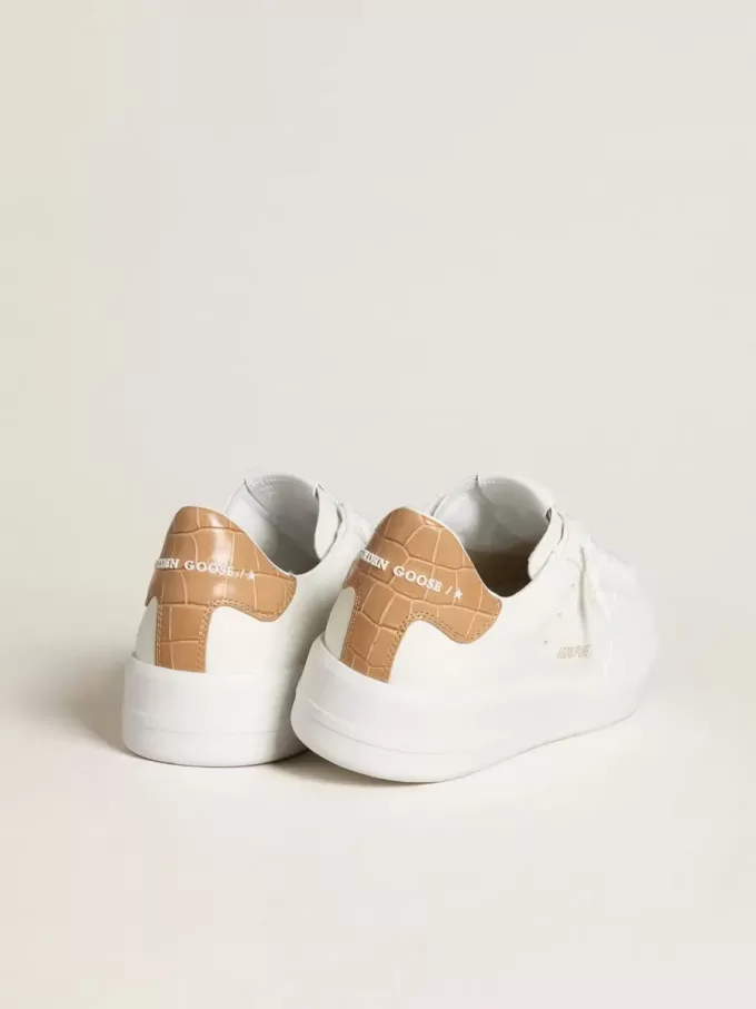 Purestar voor dames met leren ster en haklipje van leer met krokodillenprint