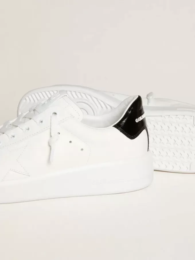 Purestar voor dames met leren ster en zwarte lakleren hielband
