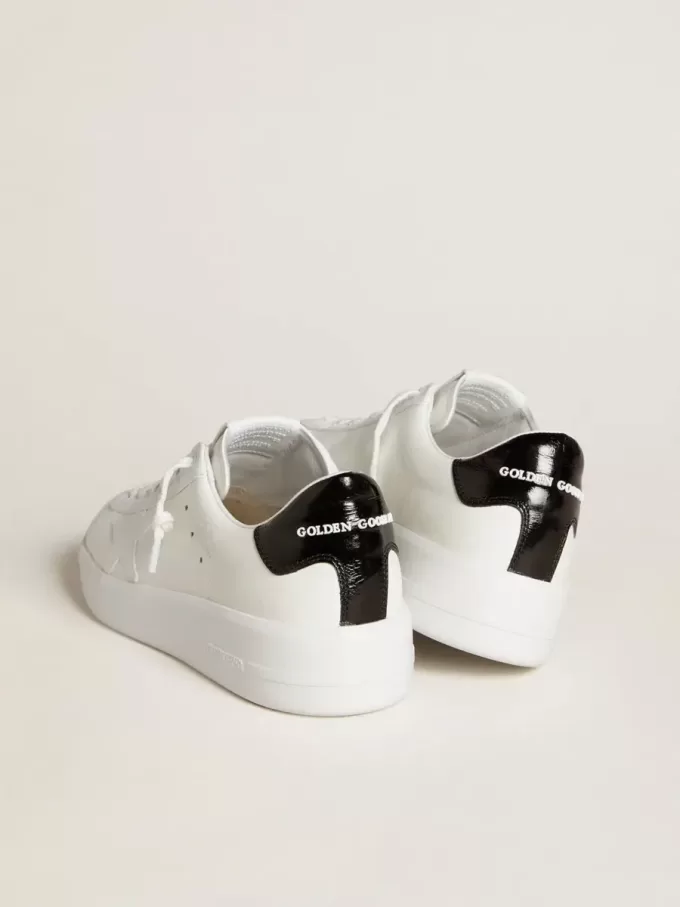 Purestar voor dames met leren ster en zwarte lakleren hielband