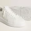 Purestar voor heren met leren ster en haklip van leer met krokodillenprint