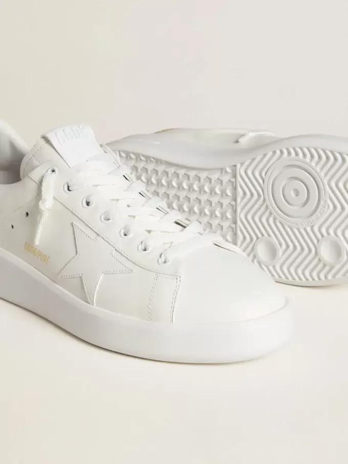 Purestar voor heren met leren ster en haklip van leer met krokodillenprint