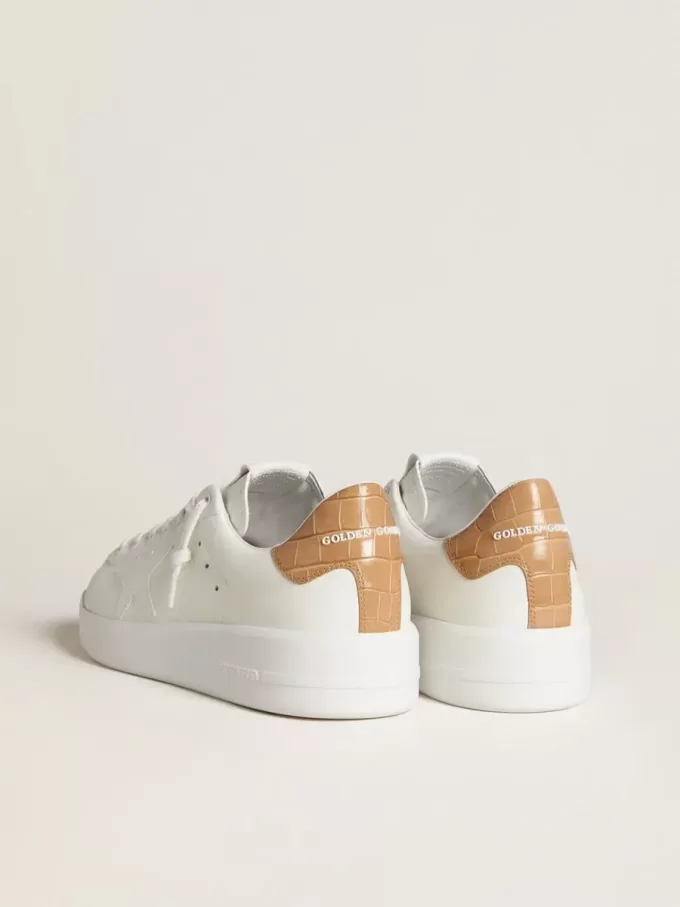 Purestar voor heren met leren ster en haklip van leer met krokodillenprint