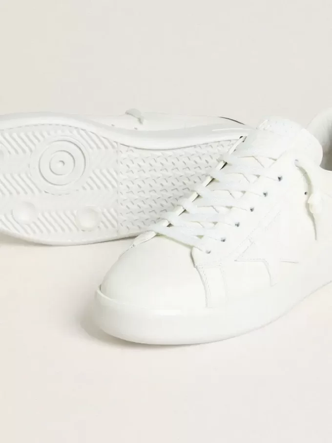 Purestar voor heren met witte leren ster en bordeauxrode haklip met krokodillenprint