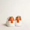 Purestar voor heren met witte leren ster en oranje hielstuk