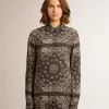 Pyjamahemd in antracietgrijs met paisleyprint