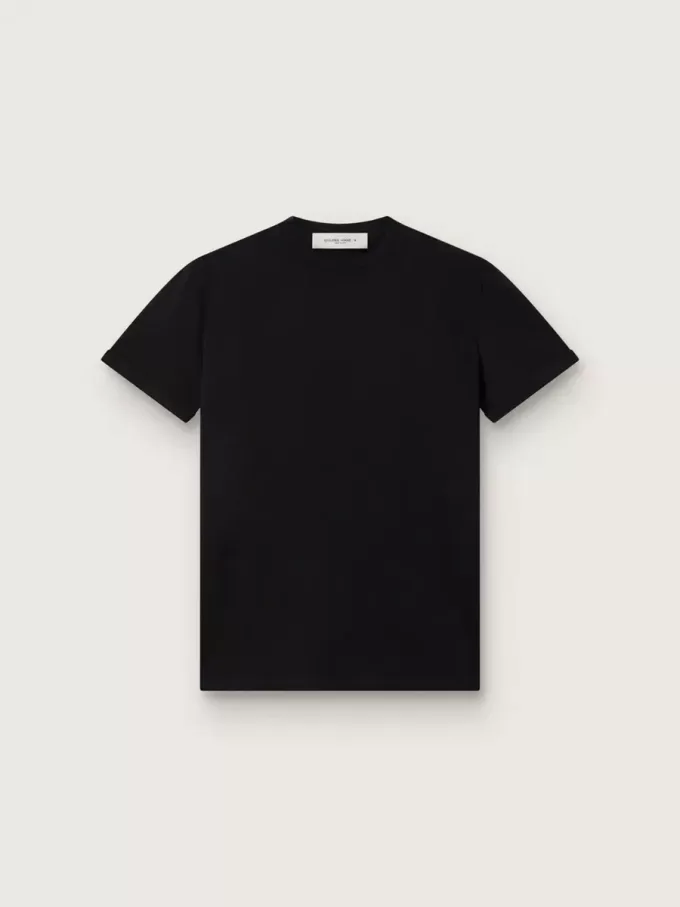 Regular fit distressed T-shirt voor dames in zwart
