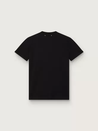 Regular fit distressed T-shirt voor dames in zwart