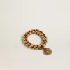 Ring in antiek goudkleur met flexibele schakels