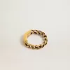 Ring in antiek goudkleur met regelmatige schakels