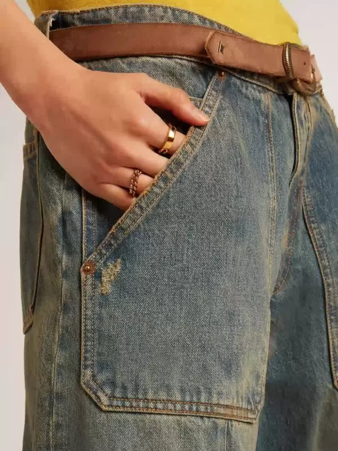 Ring in antiek goudkleur met regelmatige schakels