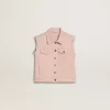 Roze denim vest voor meisjes