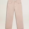 Roze geverfde herenjeans
