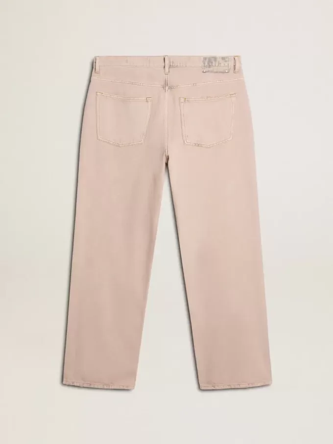 Roze geverfde herenjeans