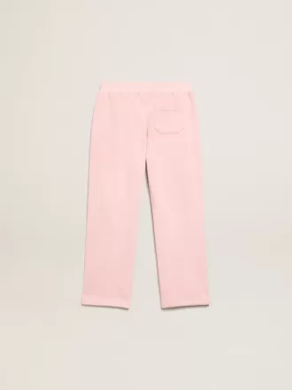 Roze joggingbroek met glitterster op de voorkant