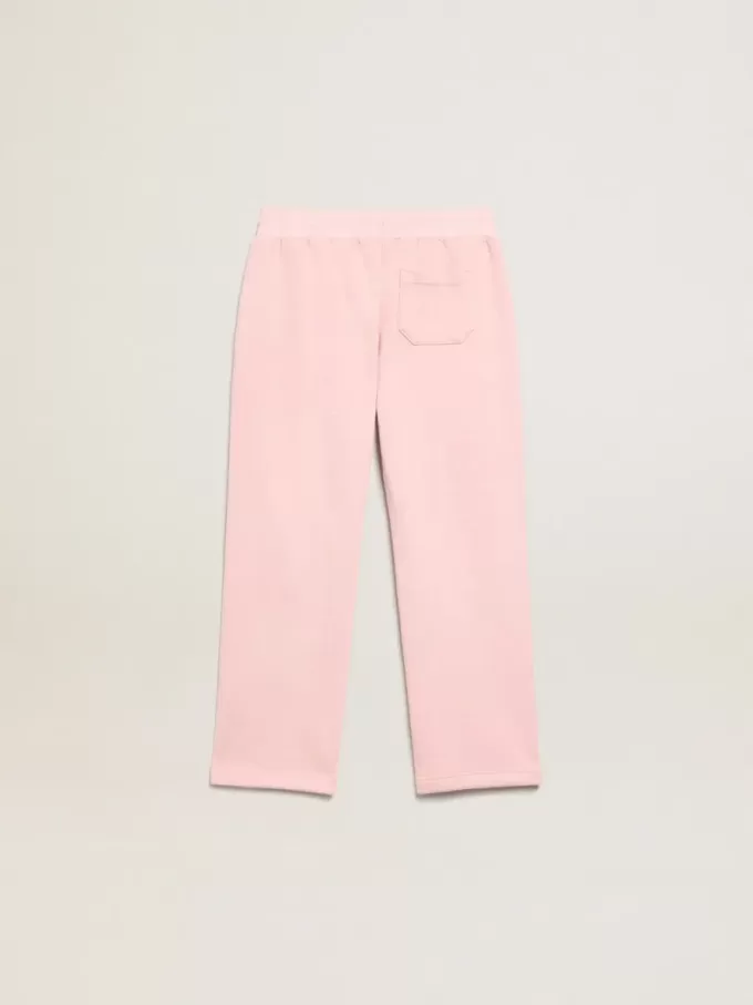Roze joggingbroek met glitterster op de voorkant