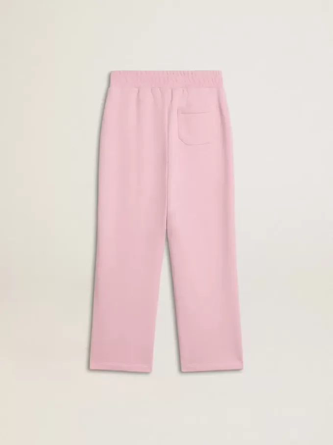 Roze joggingbroek met glitterster op de voorkant