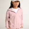 Roze sweatshirt met capuchon en zilveren glittersterren